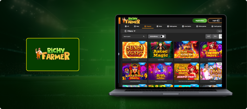 Richy Farmer Casino Banner