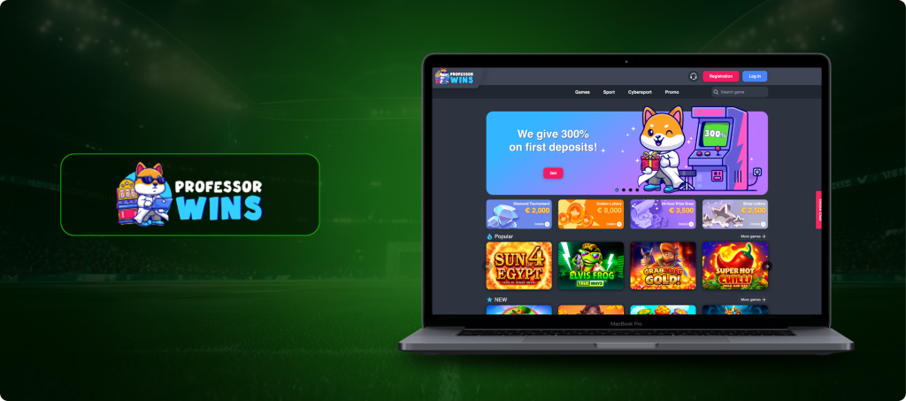 Professor Wins Casino Banner