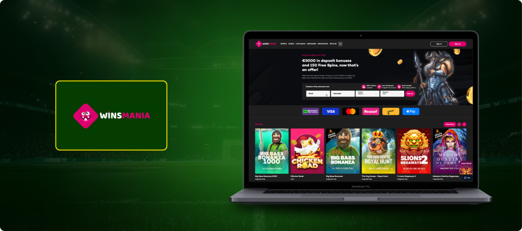 Winsmania Casino Banner