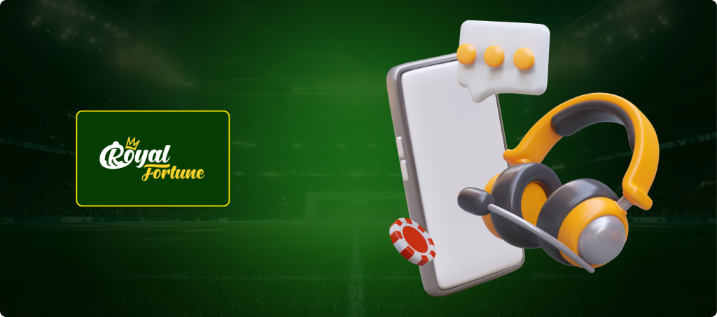 Royal Fortune Casino Customer Support Banner