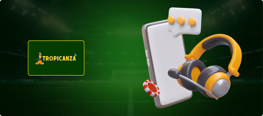 Tropicanza Casino Customer Support Banner