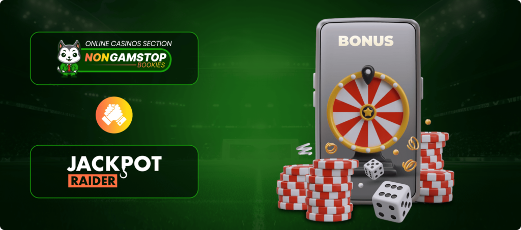 Jackpotraider Casino Bonuses Banner
