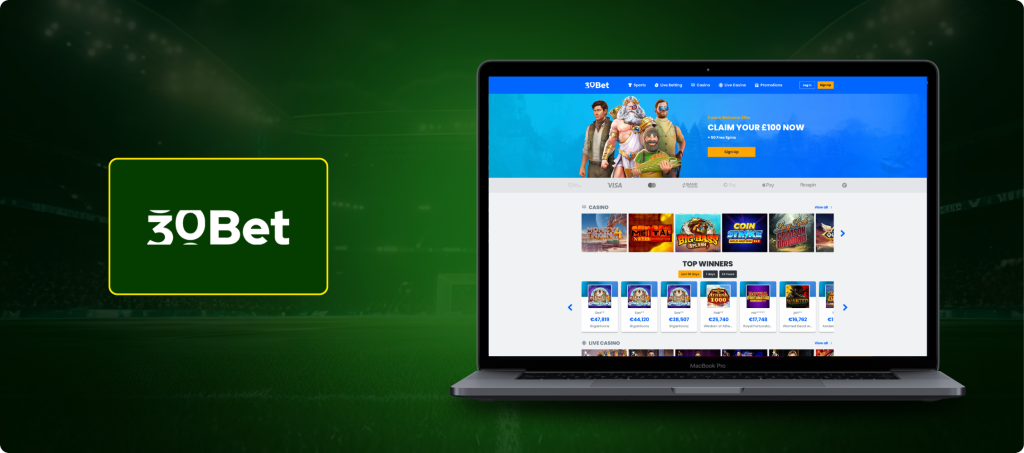30Bet Casino Banner