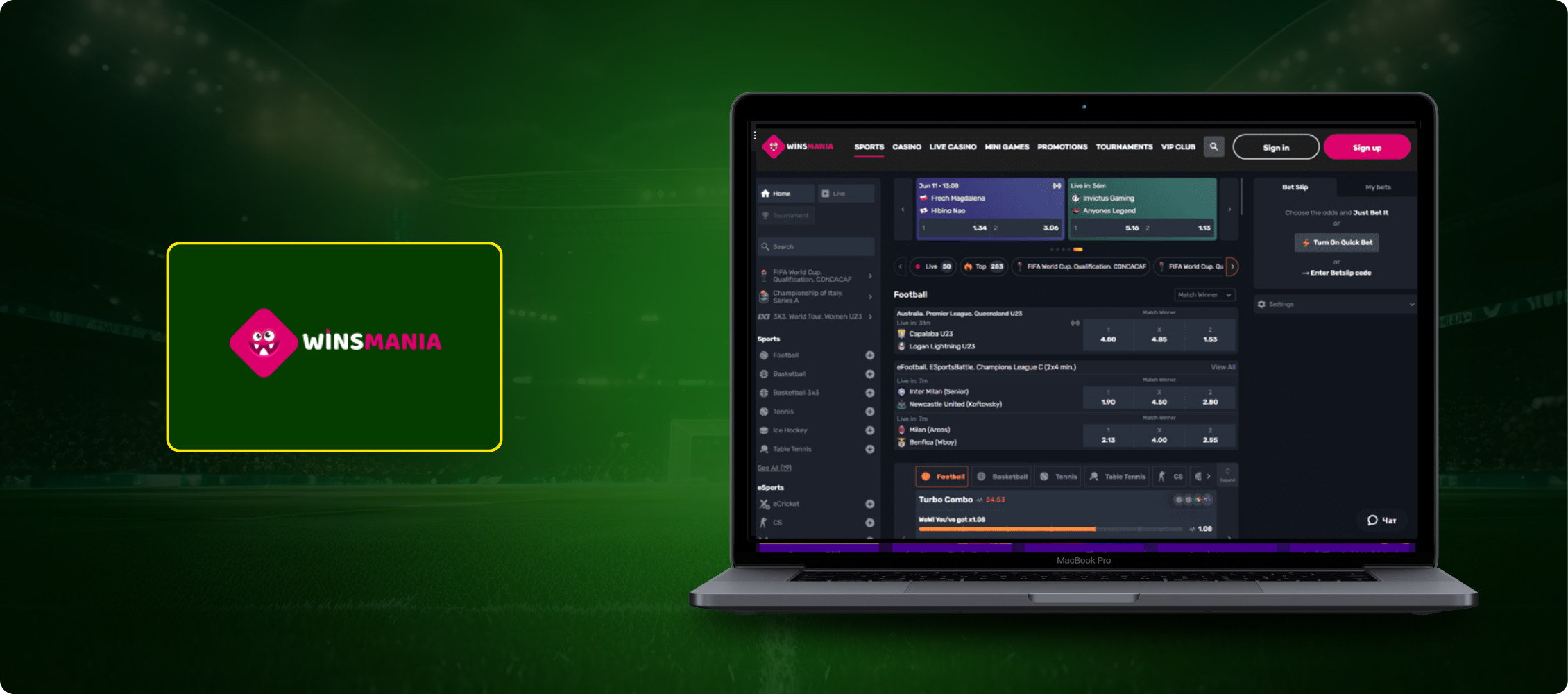 Winsmania Betting Site Banner