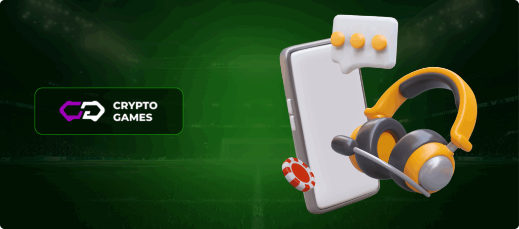 Crypto-Games Casino Customer Support Banner