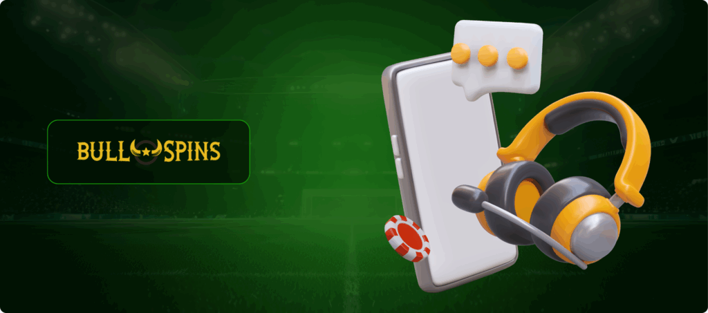 Bullspins Casino Customer Support Banner