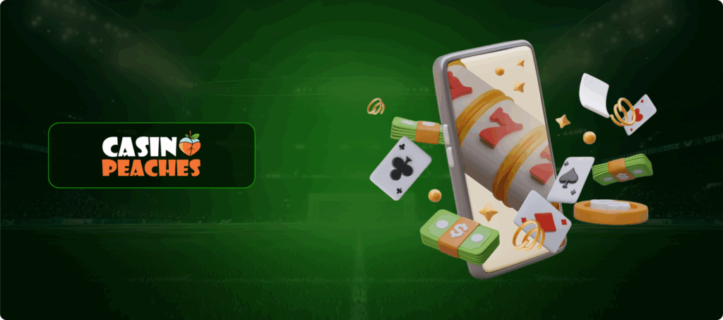Casino Peaches on Smartphone Banner